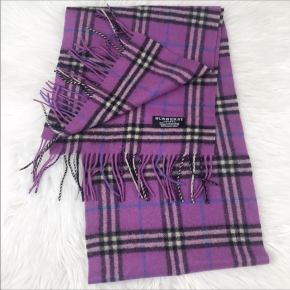 burberry cashmere scarf purple